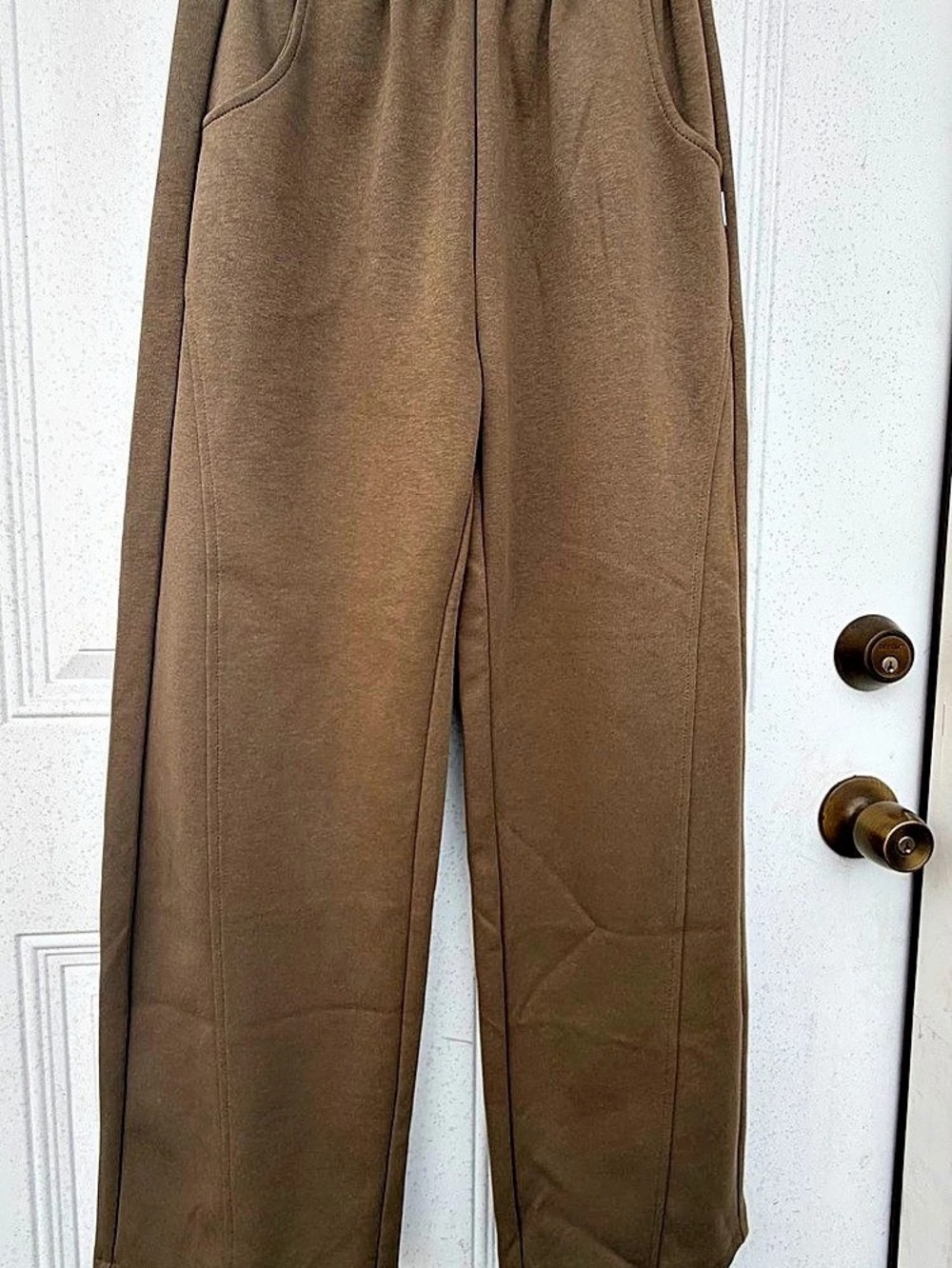Movo Brown Wide Leg Jogger Pants Size Medium